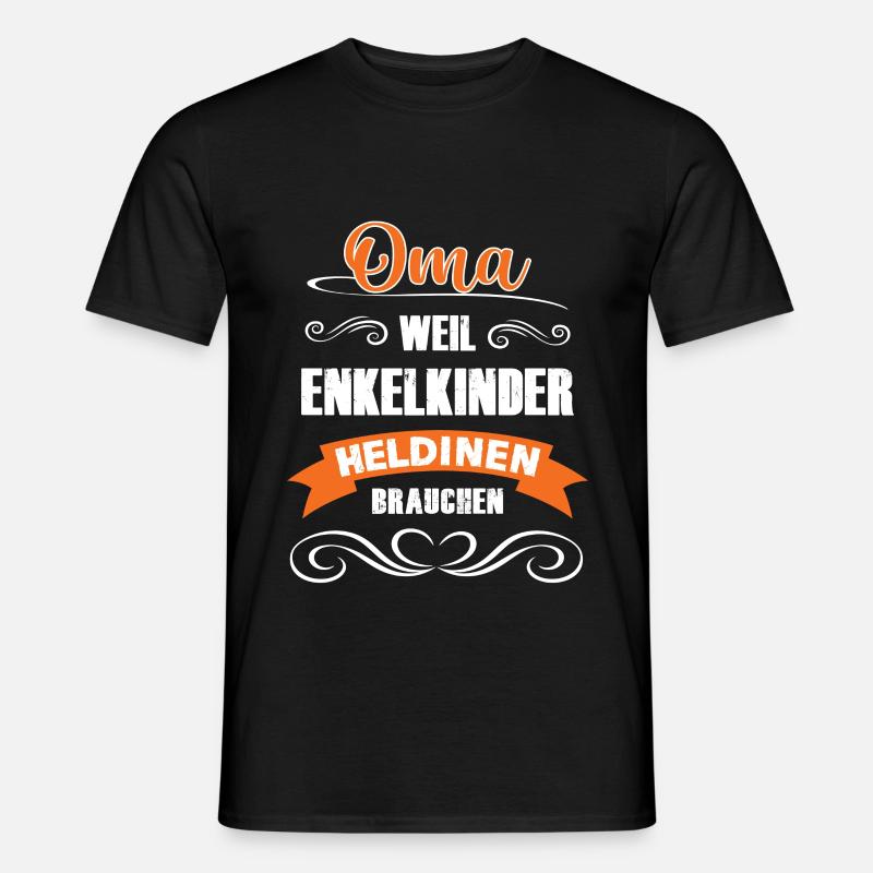 Oma Wächst Enkelkinder Heldinnen - Männer T-Shirt - Schwarz