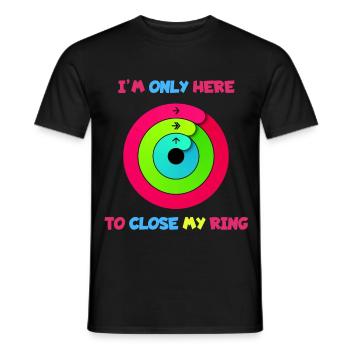 Ich bin nur hier, um den Ring zu schließen. Apfel* - Männer T-Shirt - Schwarz - Vorne - AI Model Male 178 light (178cm)