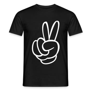 Peace freedom love peace sign icon - Men's T-Shirt - black - Front - AI Model Male 178 light (178cm)