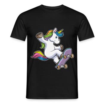 Unicorn Skater Skateboard - T-shirt homme - noir - Devant - AI Model Male 178 light (178cm)