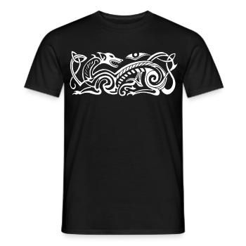 Chien de chasse celte (blanc) - T-shirt homme - noir - Devant - AI Model Male 178 light (178cm)