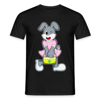 Häschen Krankenschwester Erste-Hilfe-Kasten - Männer T-Shirt - Schwarz - Vorne - AI Model Male 178 light (178cm)