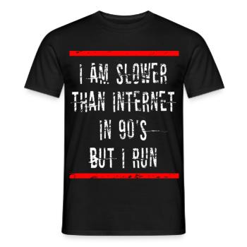 Coureurs lents course cadeau de course - T-shirt homme - noir - Devant - AI Model Male 178 light (178cm)