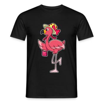 Flamingo Handtasche  - Männer T-Shirt - Schwarz - Vorne - AI Model Male 178 light (178cm)