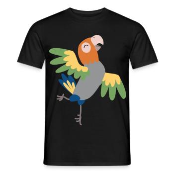 Perroquet - T-shirt homme - noir - Devant - AI Model Male 178 light (178cm)