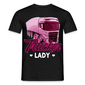Trucker Lady - Männer T-Shirt - Schwarz - Vorne - AI Model Male 178 light (178cm)