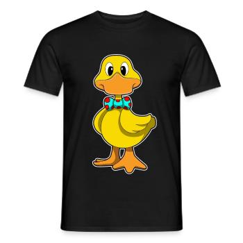 Ente Schleife - Männer T-Shirt - Schwarz - Vorne - AI Model Male 178 light (178cm)