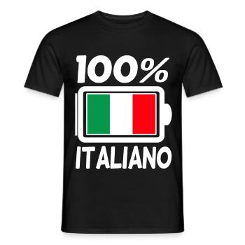 Italien Italiener - Männer T-Shirt - Schwarz - Vorne - AI Model Male 178 light (178cm)