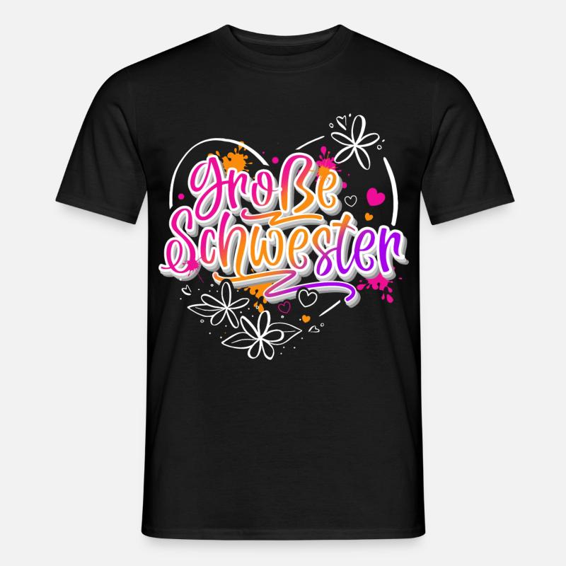Große Schwester - Männer T-Shirt - Schwarz