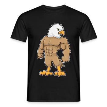Falke Bodybuilder Bodybuilding Sport - Männer T-Shirt - Schwarz - Vorne - AI Model Male 178 light (178cm)