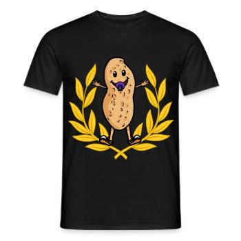 Laurel wreath baby peanut birth birthday kids - Men's T-Shirt - black - Front - AI Model Male 178 light (178cm)