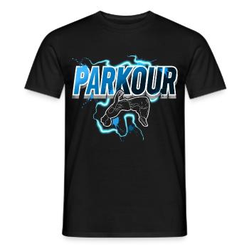 Parkour - T-shirt homme - noir - Devant - AI Model Male 178 light (178cm)