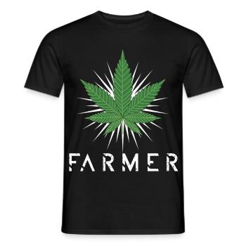 Hanf Farmer - Männer T-Shirt - Schwarz - Vorne - AI Model Male 178 light (178cm)