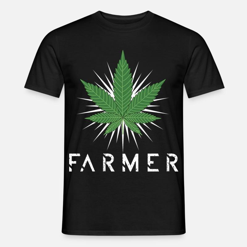 Hanf Farmer - Männer T-Shirt - Schwarz