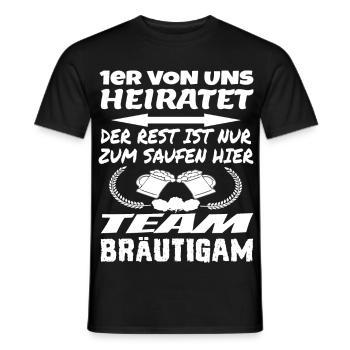 Team Bräutigam - Männer T-Shirt - Schwarz - Vorne - AI Model Male 178 light (178cm)