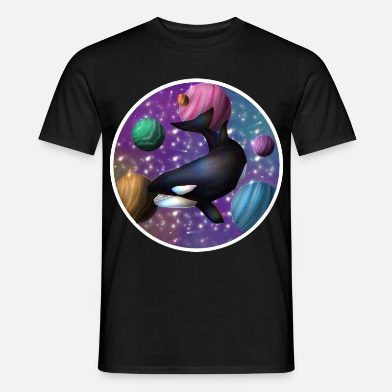 orque dans l’espace - T-shirt homme - noir