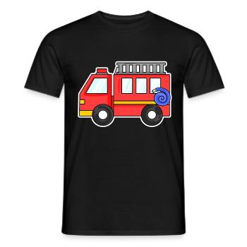 Fire truck - Men's T-Shirt - black - Front - AI Model Male 178 light (178cm)