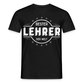 Bester Lehrer der Welt - Geschenk für Lehrer  - Männer T-Shirt - Schwarz - Vorne - AI Model Male 178 light (178cm)