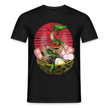 Drachen ramen - Männer T-Shirt - Schwarz - Vorne - AI Model Male 178 light (178cm)