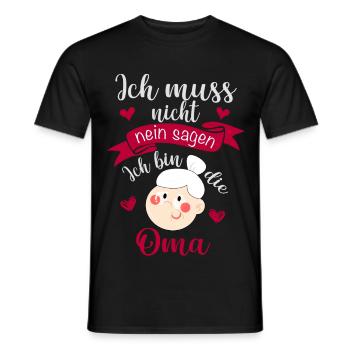 Je suis la grand-mère – effrontée et aimante - T-shirt homme - noir - Devant - AI Model Male 178 light (178cm)
