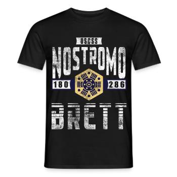 Alien Nostromo Besatzungsrang Brett - Männer T-Shirt - Schwarz - Vorne - AI Model Male 178 light (178cm)