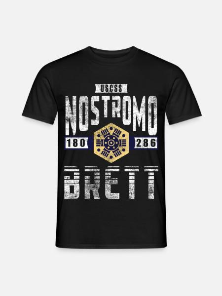Alien Nostromo Besatzungsrang Brett - Männer T-Shirt - Schwarz