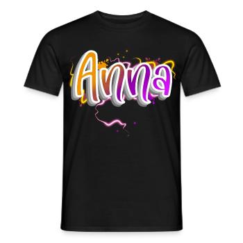 Anna - Men's T-Shirt - black - Front - AI Model Male 178 light (178cm)