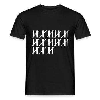 65 Birthday Bar List - 65 years old - Men's T-Shirt - black - Front - AI Model Male 178 light (178cm)