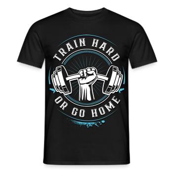 Train hard or go Home - T-shirt homme - noir - Devant - AI Model Male 178 light (178cm)