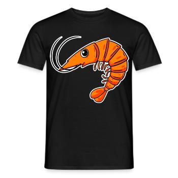 Crevettes crevettes - T-shirt homme - noir - Devant - AI Model Male 178 light (178cm)