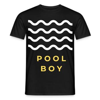 Cadeau de garçon de piscine - T-shirt homme - noir - Devant - AI Model Male 178 light (178cm)