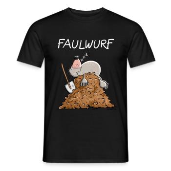 Fauler Maulwurf I Faulwurf Wortspiel I Chillen - Männer T-Shirt - Schwarz - Vorne - AI Model Male 178 light (178cm)
