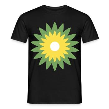Blume - Männer T-Shirt - Schwarz - Vorne - AI Model Male 178 light (178cm)