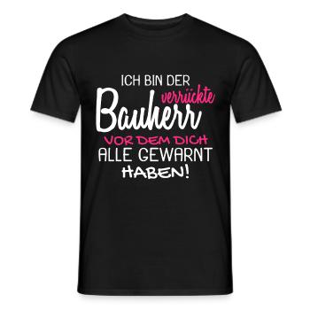 Bauherr Bauherren Baubeginn Hausbau Geschenk - Männer T-Shirt - Schwarz - Vorne - AI Model Male 178 light (178cm)