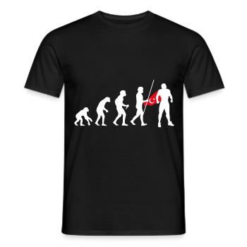 Turk Evolution Superhero Turkish Flag Cloak - Men's T-Shirt - black - Front - AI Model Male 178 light (178cm)