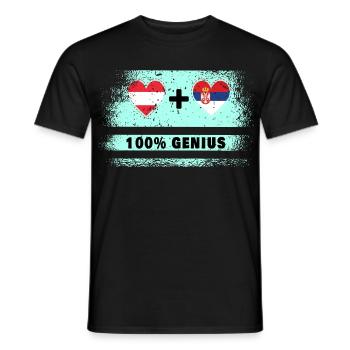 Austria and Serbia 100% Ingenious / Gift - Men's T-Shirt - black - Front - AI Model Male 178 light (178cm)