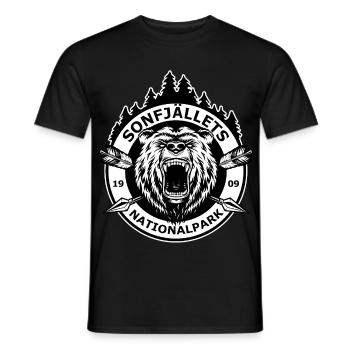Sonfjällets nationalpark - Männer T-Shirt - Schwarz - Vorne - AI Model Male 178 light (178cm)