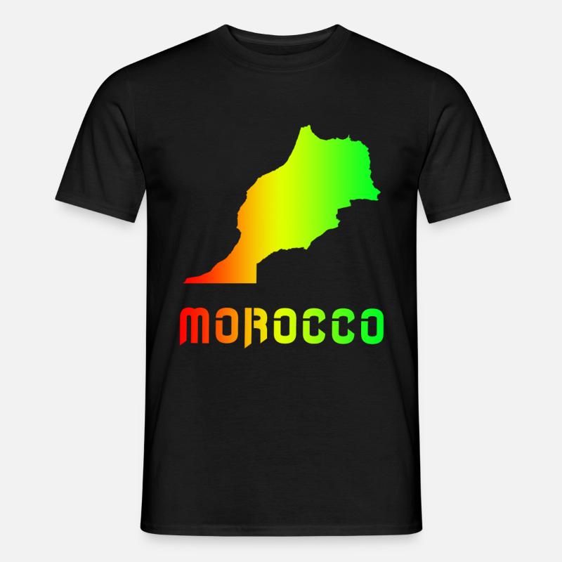 Morocco Rainbow Maps Design / Gift - Men's T-shirt - black