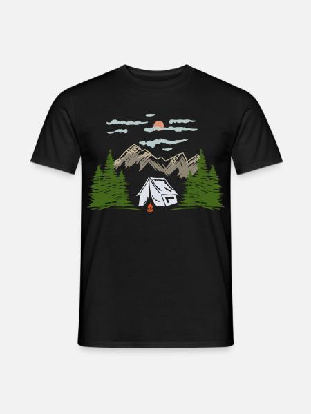 Camping Camping Mountain Motif Gift Idea - Men's T-Shirt - black
