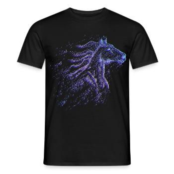 Chevaux Chevaux cheval équitation équitation cadeau - T-shirt homme - noir - Devant - AI Model Male 178 light (178cm)