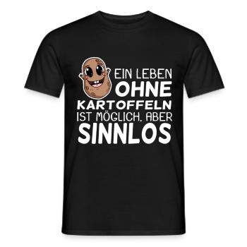 Kartoffel lustiger Spruch - Männer T-Shirt - Schwarz - Vorne - AI Model Male 178 light (178cm)
