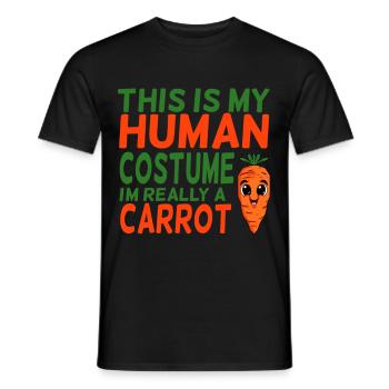 Vegan Carrot Carrot Carrots - Men's T-Shirt - black - Front - AI Model Male 178 light (178cm)