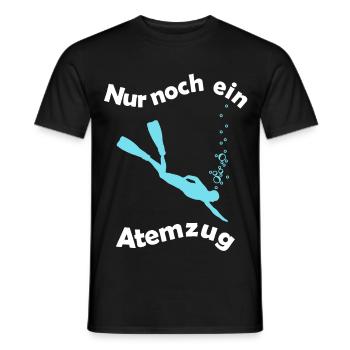 Nur noch ein Atemzug Apnoetaucher - Männer T-Shirt - Schwarz - Vorne - AI Model Male 178 light (178cm)