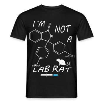 I'm not a lab rat - Men's T-Shirt - black - Front - AI Model Male 178 light (178cm)