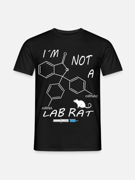 Ich bin keine Labor Ratte - Männer T-Shirt - Schwarz