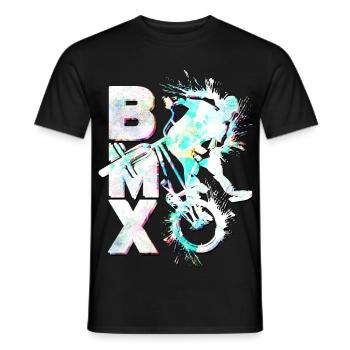 BMX Fahrrad | BMX Rad fahren | Bmx Geschenkidee - Männer T-Shirt - Schwarz - Vorne - AI Model Male 178 light (178cm)
