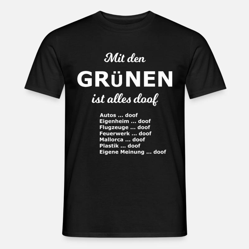 Doofe Partei - Männer T-Shirt - Schwarz