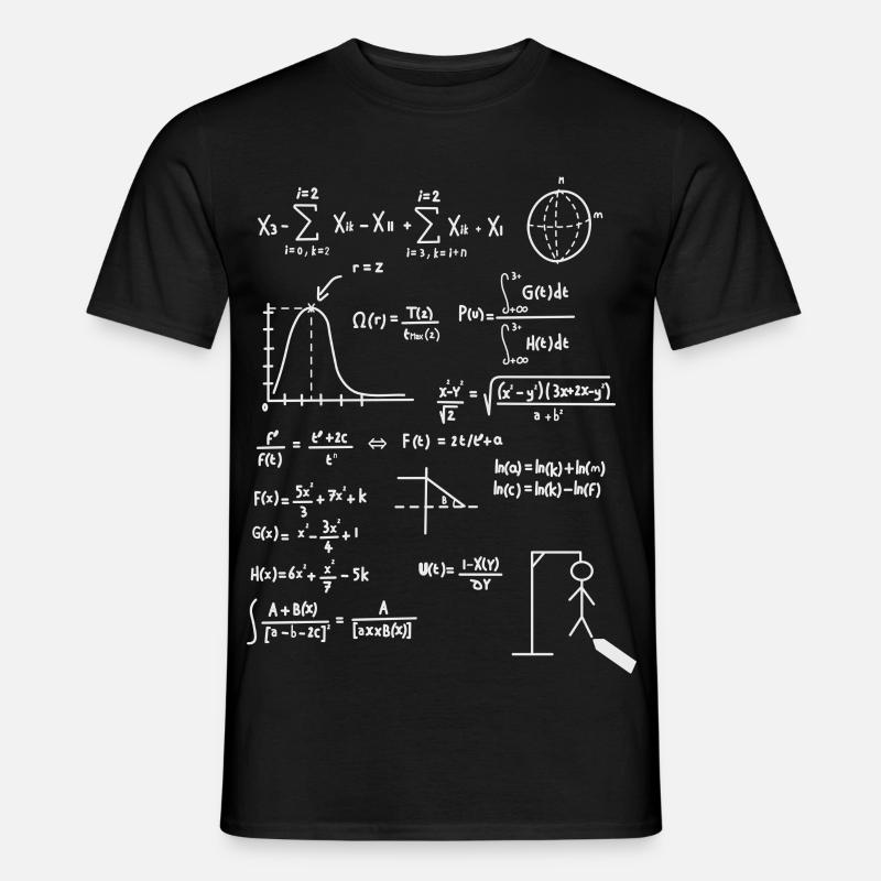 matematik - Mænd T-shirt - sort