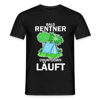 Bald Rentner Countdown läuft - Männer T-Shirt - Schwarz - Vorne - AI Model Male 178 light (178cm)