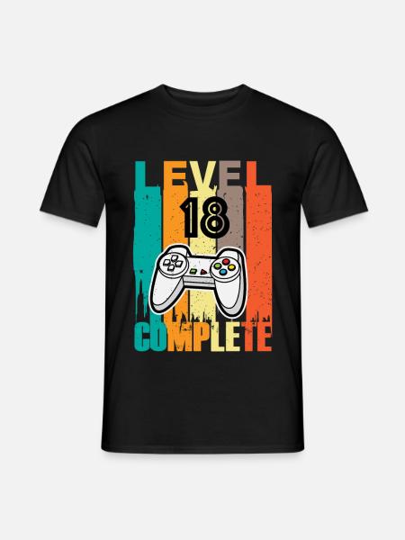 Level 18 Complete Controller 18th Birthday - Men's T-Shirt - black